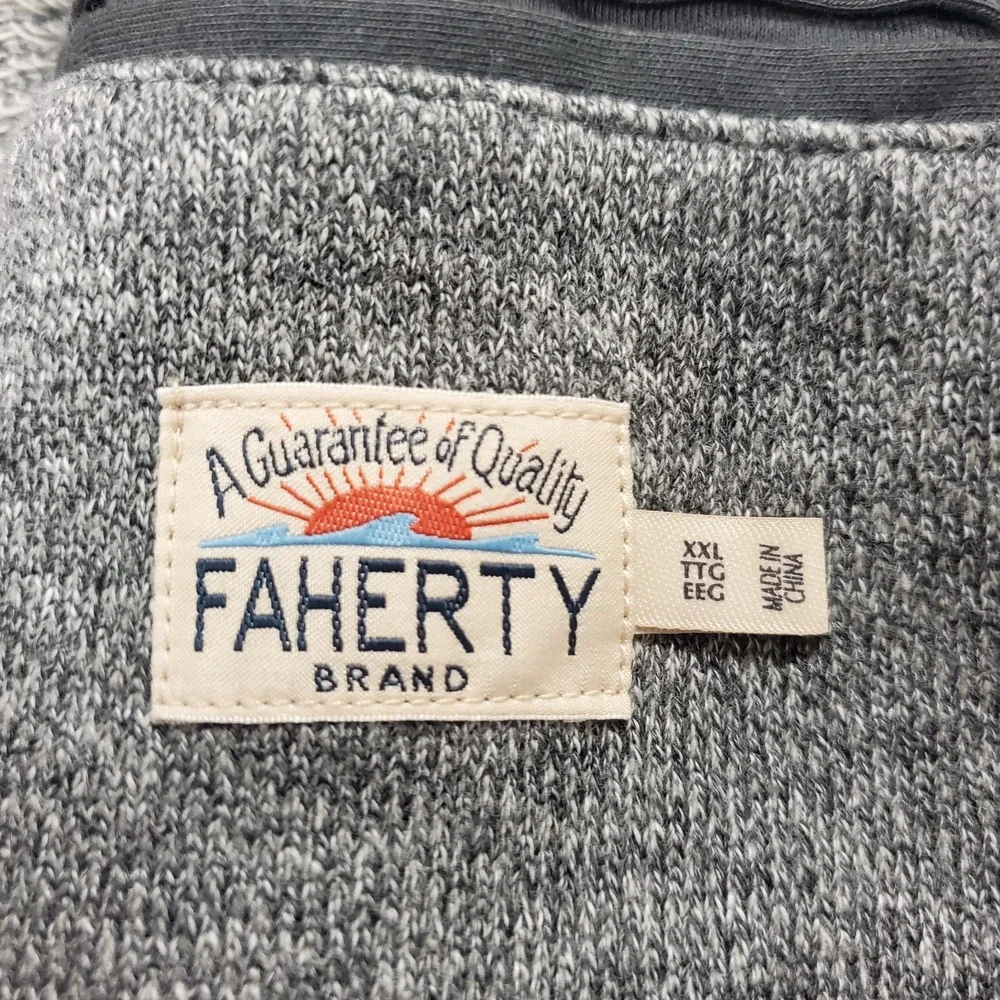 Faherty Mens Inlet Knit Blazer Jacket Size XXL Gray Two Button Pockets Collared